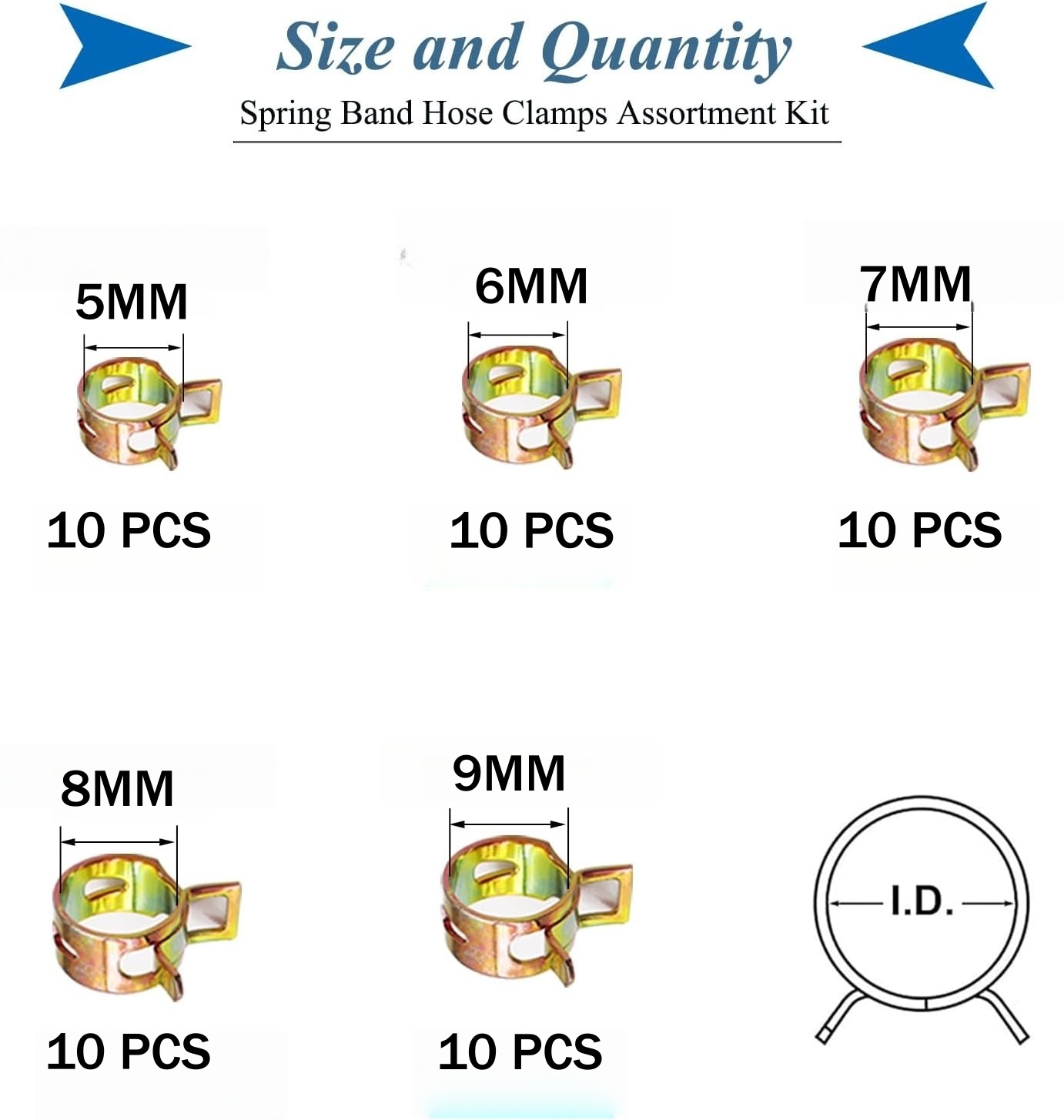50 Stück Befestigungsklammern  – Pipe Bending Spring Bewertung und Preis