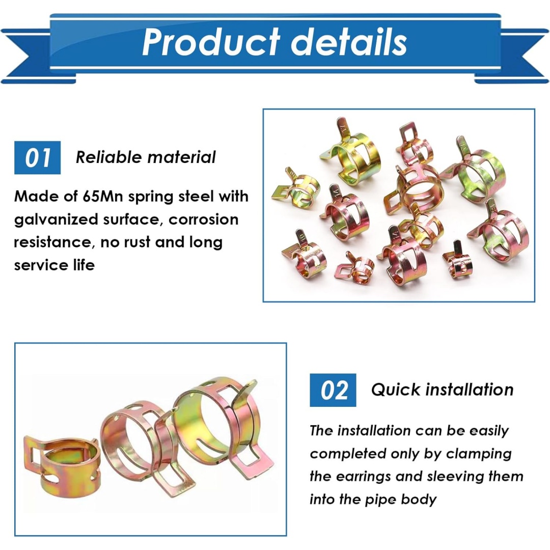 50 Stück Befestigungsklammern  – Pipe Bending Spring Bewertung und Preis